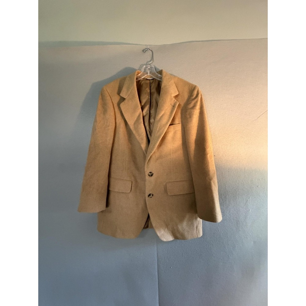 PBM Blazer Sport Coat Mens 40 Beige 100% Camel Hair USA Jacket Old Money